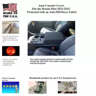 Buy Fleece Center Console Armrest Cover fits the Honda Pilot 2023-2024